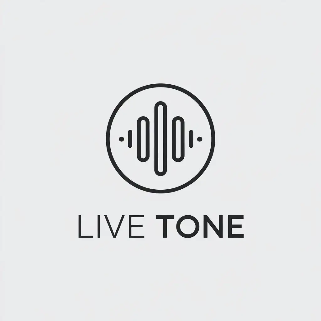 LOGO Design for Live Tone Minimalist Sound Circle Symbol for Technology Industry