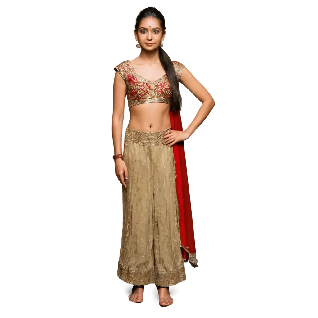 indian girl in traditional dress ramp walk