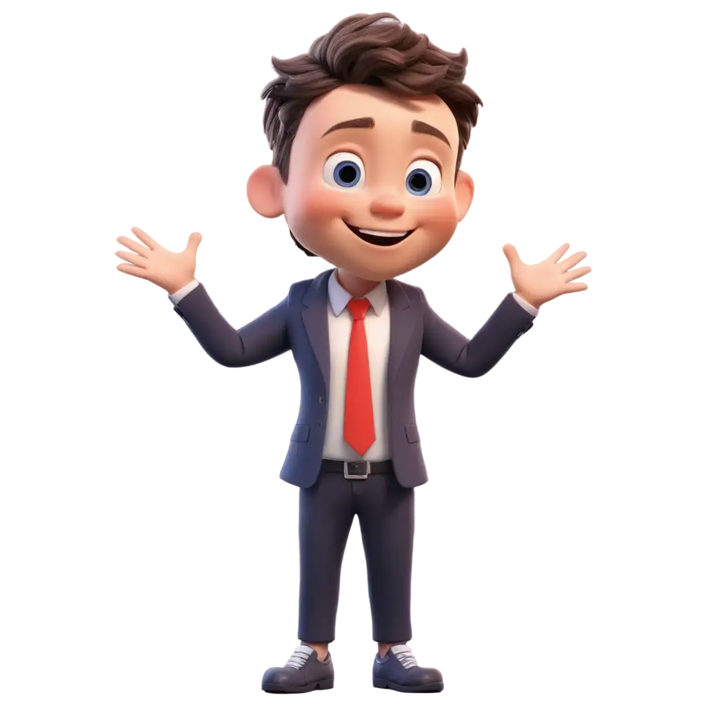 3D-Cartoon-Character-of-Cute-Little-Boy-AI-Agent-Laughing-PNG-Image