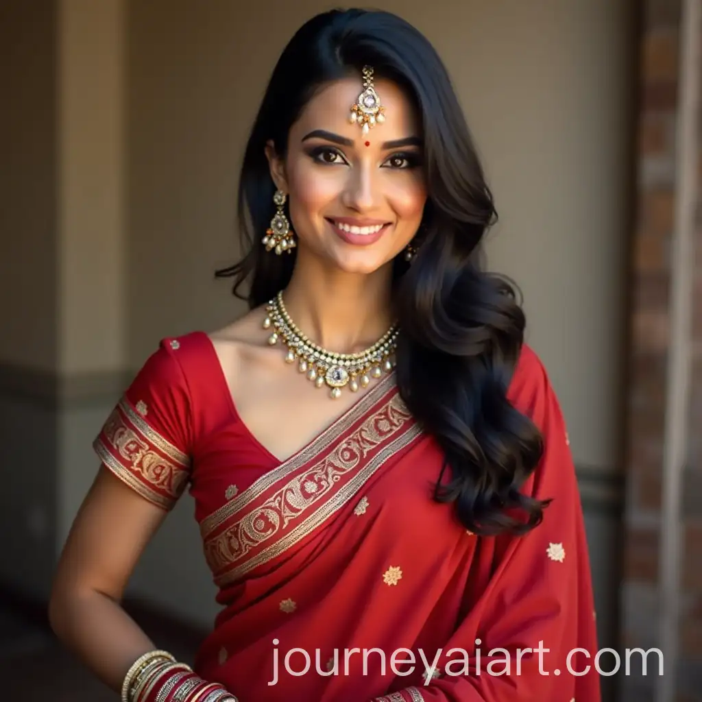 Indian-Woman-Model-in-Traditional-Attire-Portrait