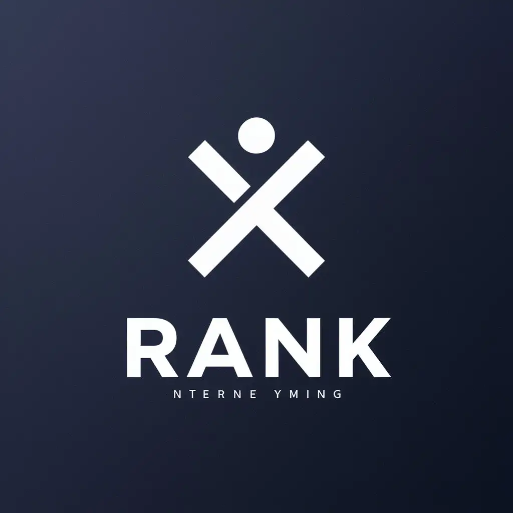 a vector logo design,with the text "Rank", main symbol:Rank,Moderate,be used in Internet industry,clear background