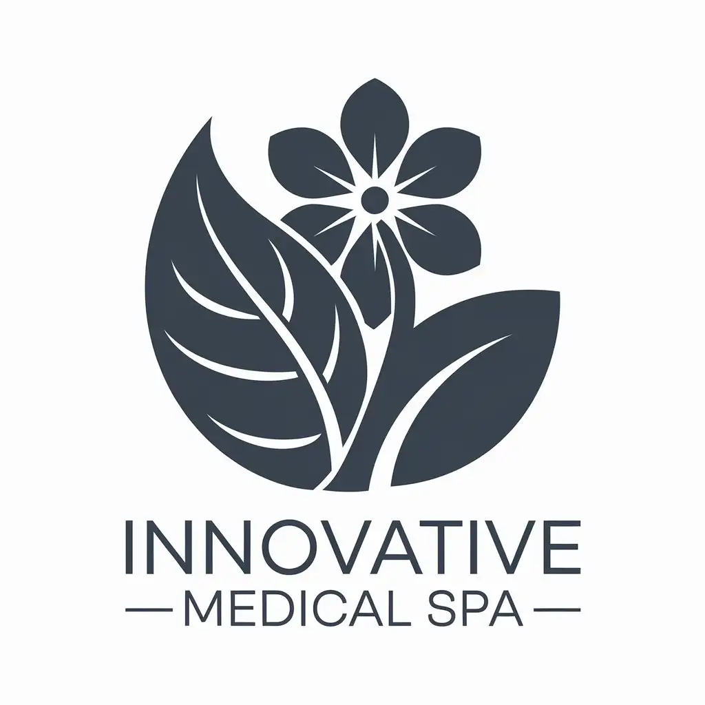 LOGO Design for Innovative Medical Spa Modern Elegance with Serene Colors and Wellness Symbols