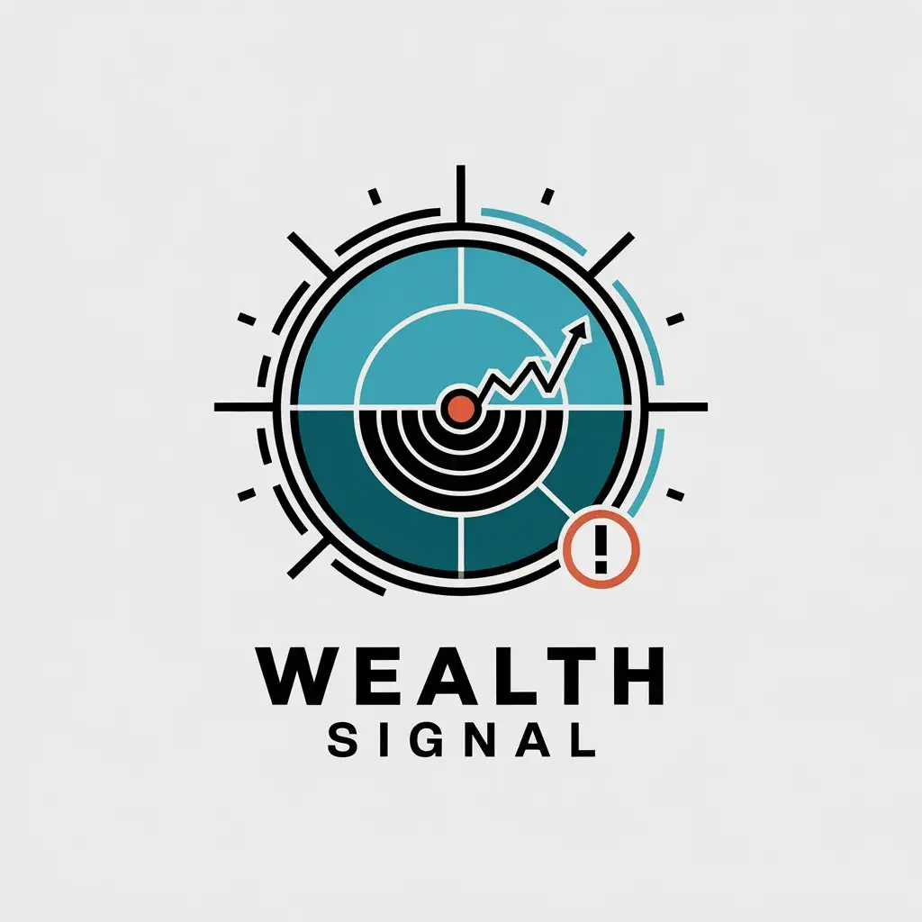 LOGO Design for Wealth Signal Radar Stock Graph and Notification Symbol in Finance Industry Theme