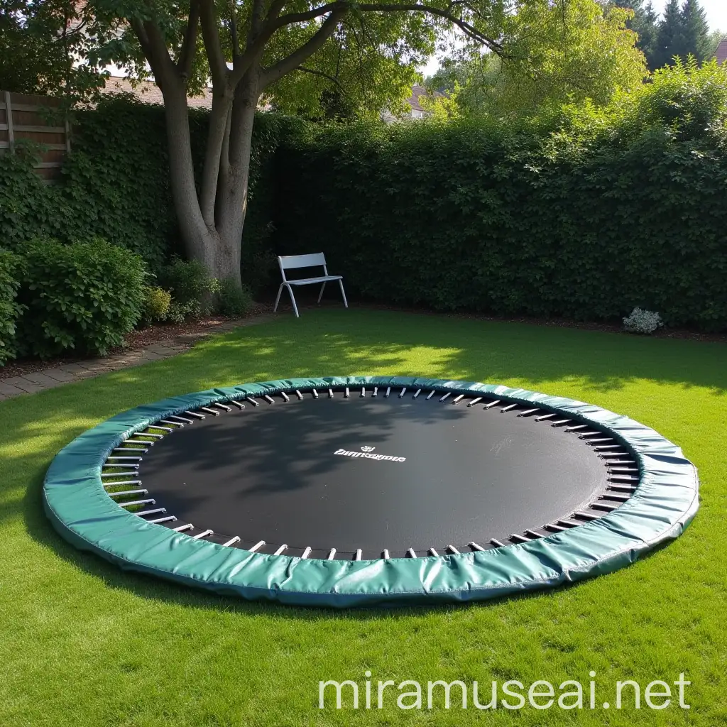 Large Underground Rubber Textured Trampoline for Safe Recreation