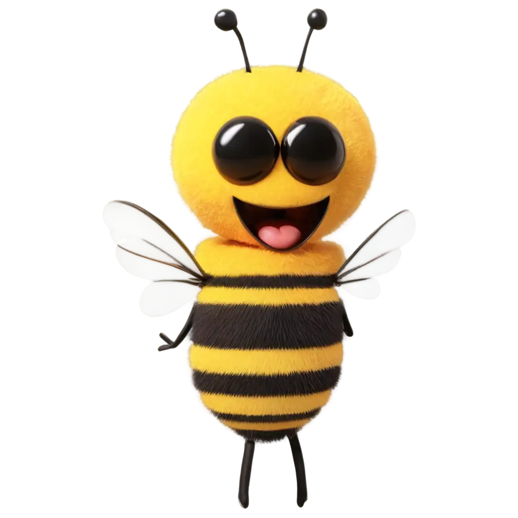 Create-a-PNG-Image-of-a-Bee-with-an-Emoji-Face-Enhance-Online-Presence