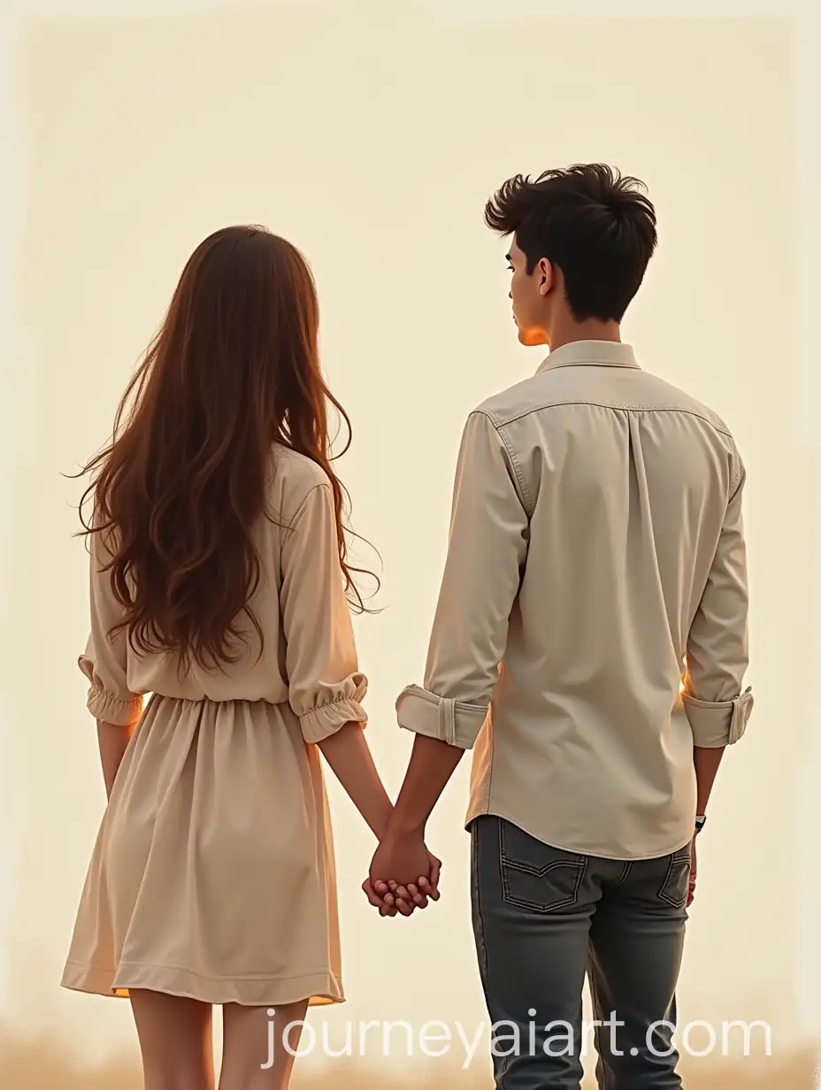 Couple-Holding-Hands-with-Long-Brown-Hair-Woman-and-Short-Black-Hair-Man