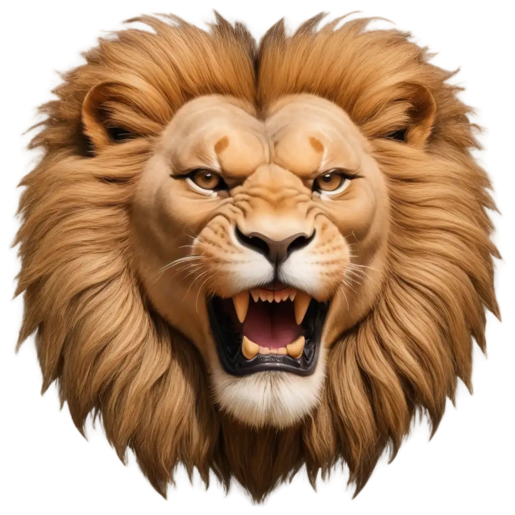 Symmetric-Lion-Head-PNG-Image-Exquisite-Design-for-Digital-and-Print-Media