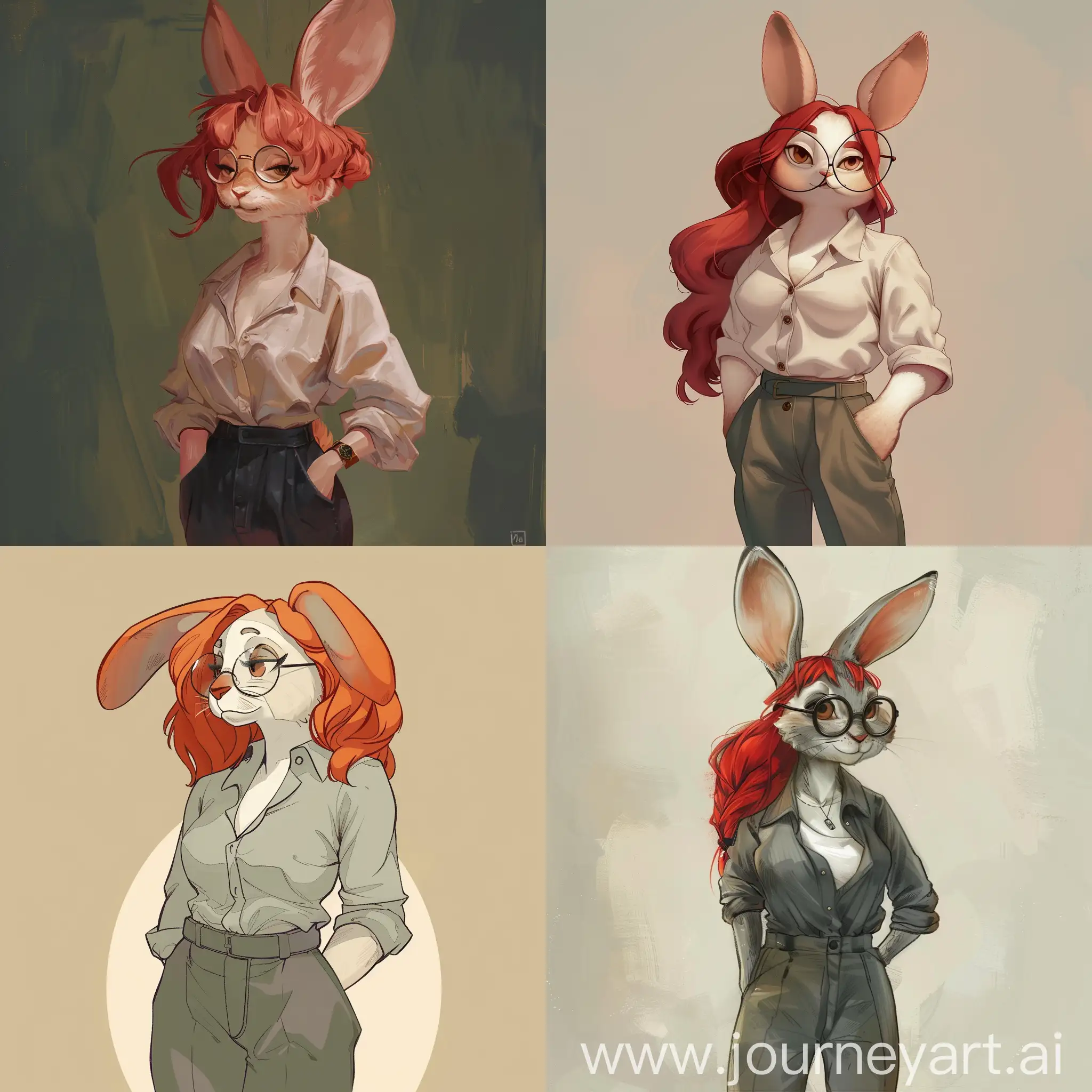 Curvy-Anthro-Rabbit-with-Red-Hair-and-Round-Glasses-in-Casual-Attire