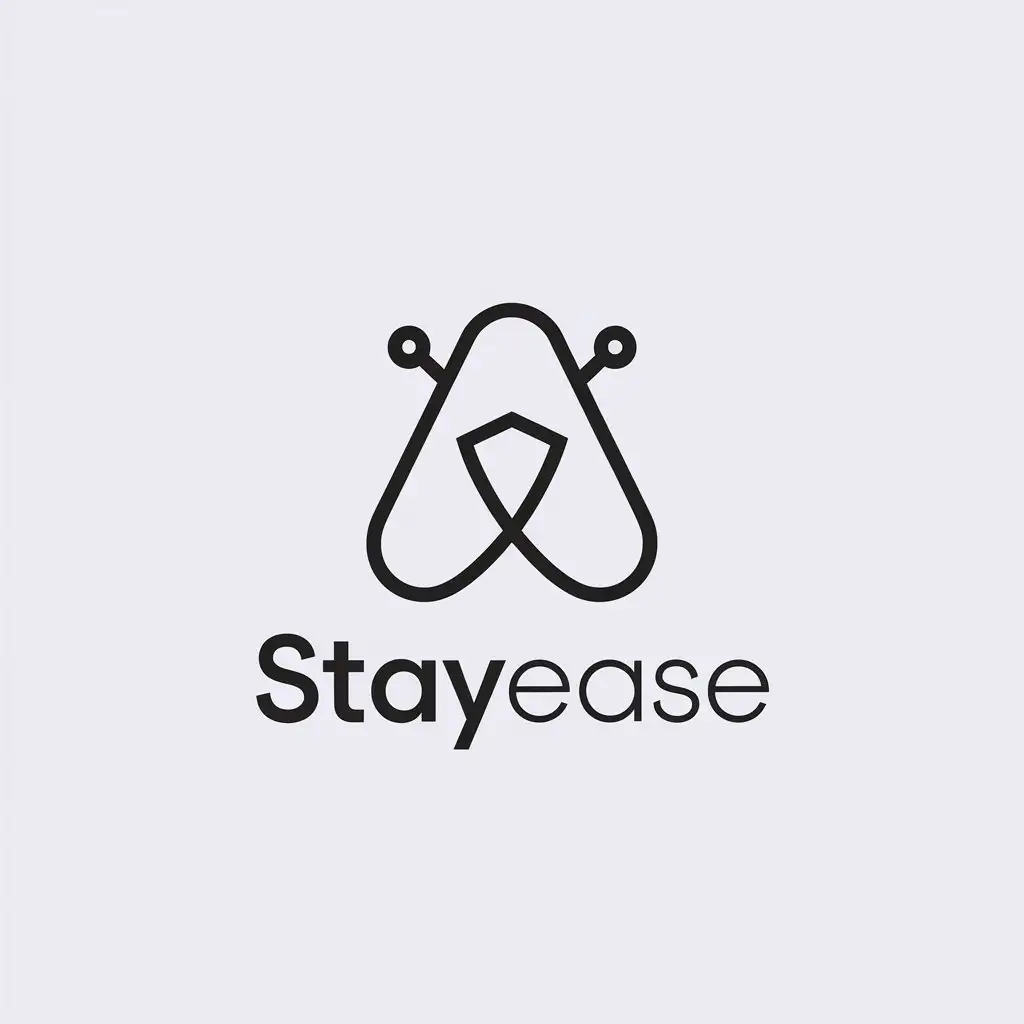 LOGO Design for STAYease Minimalistic Airbnb AI Agent Symbol with Clear Background for Tech Industry