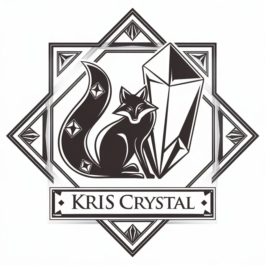 LOGO Design for KRIS CRYSTAL Crystal NineTailed Fox Diamond Theme for Retail Industry