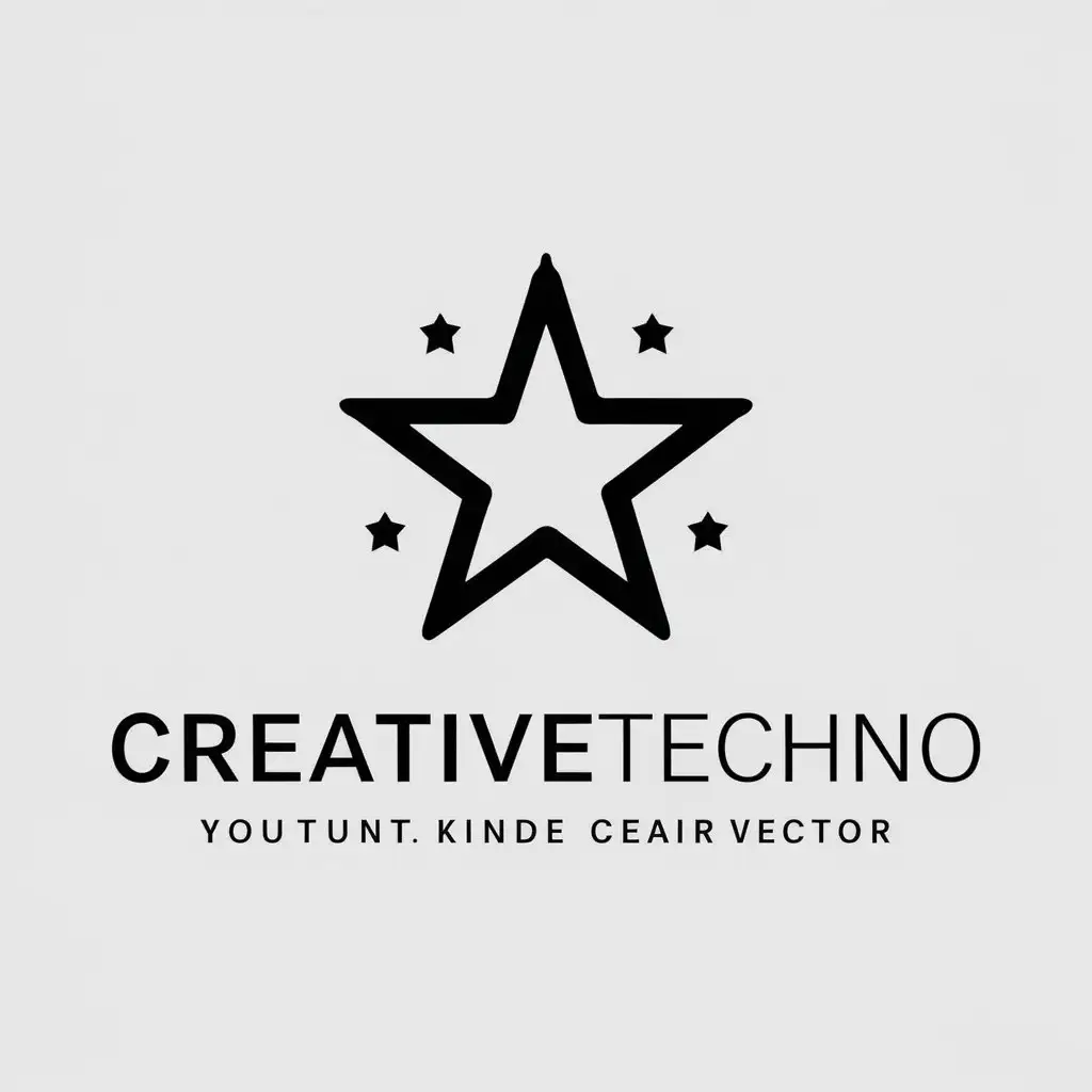 a vector logo design,with the text "Creativetechno", main symbol:Sail star,Moderate,be used in Advertisement industry,clear background