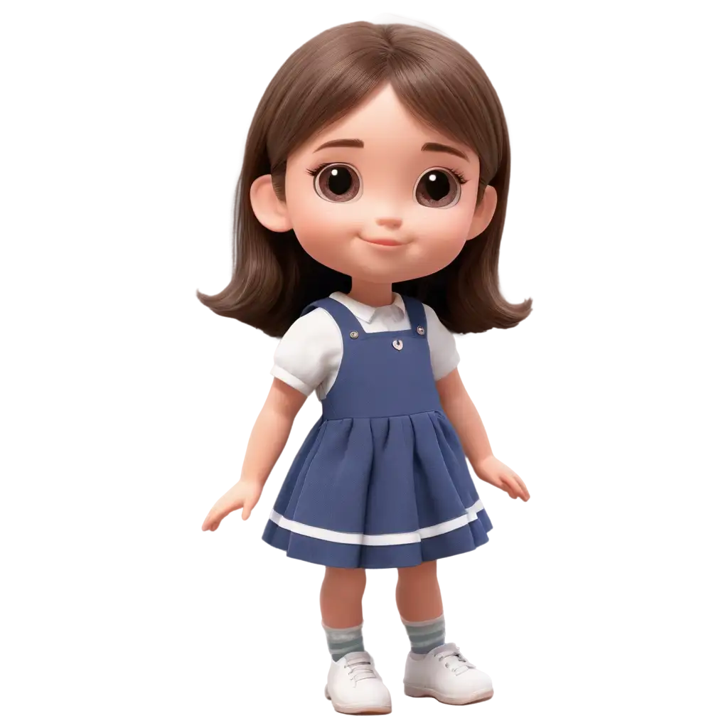 Cute-3D-Dolls-Standing-to-Talk-PNG-Image-for-Versatile-Applications