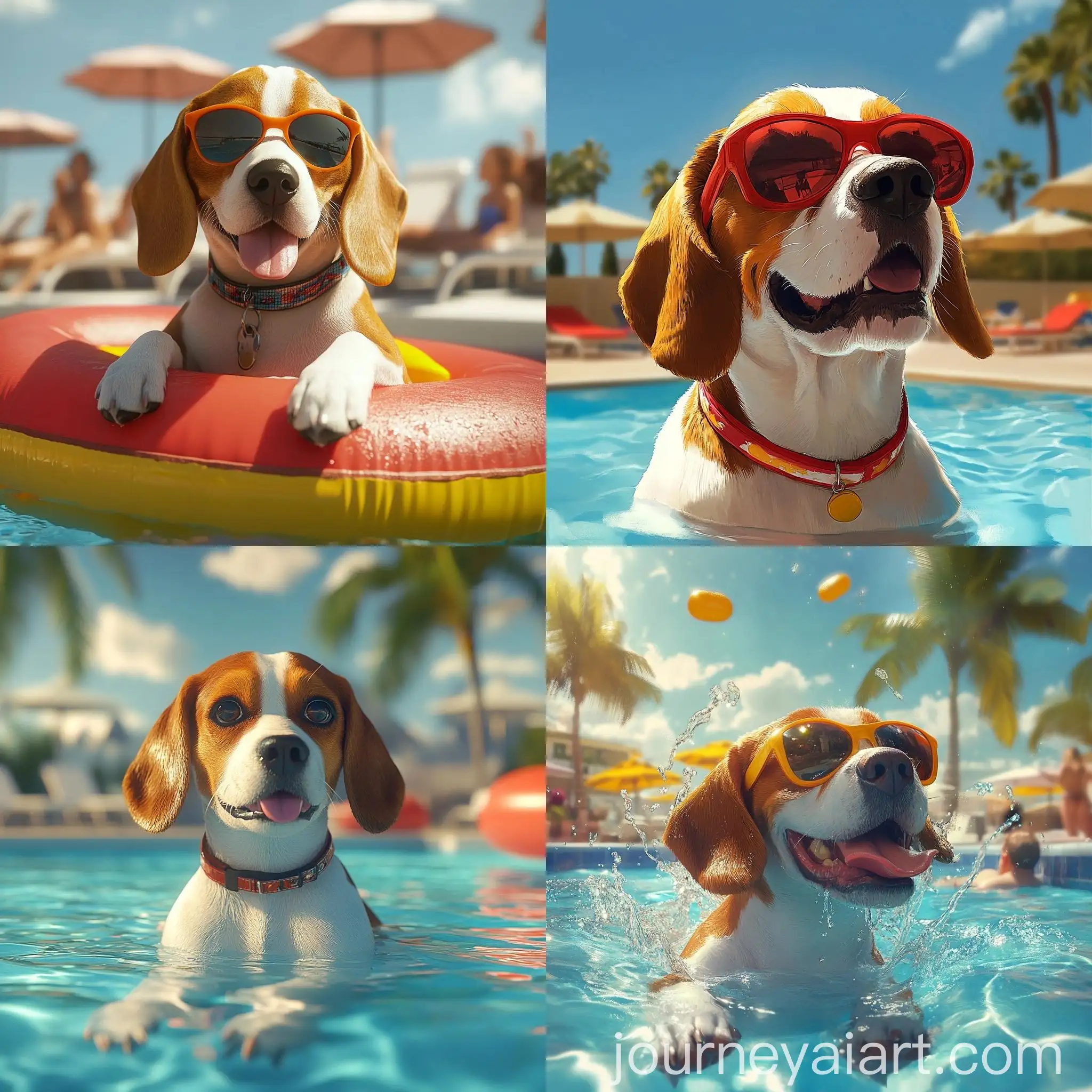 Beagle-Main-Character-Pool-Party-Fun