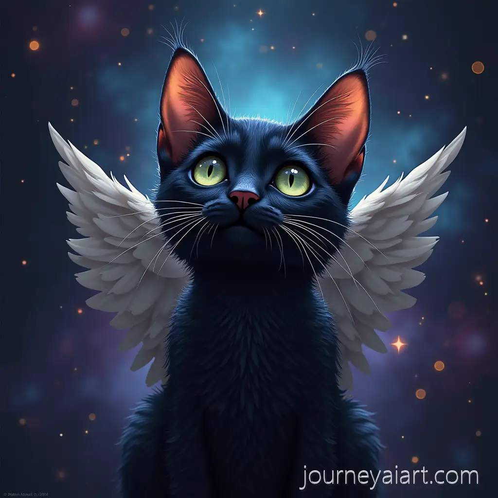 Cosmic-Black-Cat-with-Angel-Wings-Floating-in-Mystical-Universe