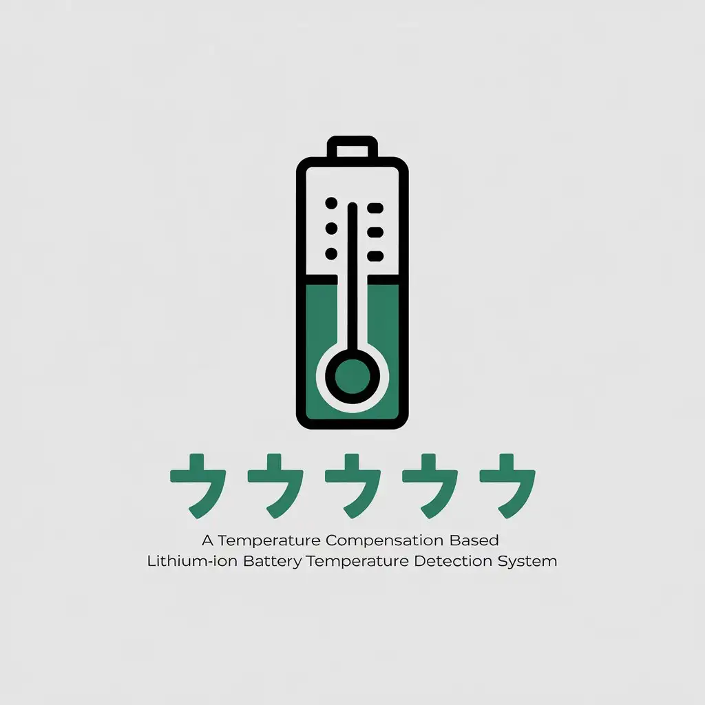 LOGO Design for Temperature CompensationBased LithiumIon Battery Temperature Detection System Minimalistic Battery Symbol