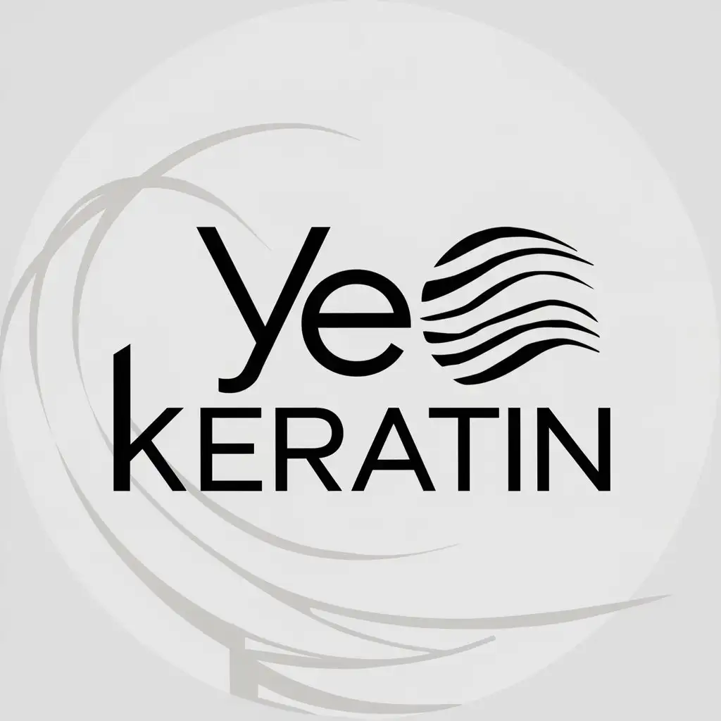 a logo design,with the text "Yes keratin", main symbol:Hair,Moderate,be used in Beauty industry,clear background