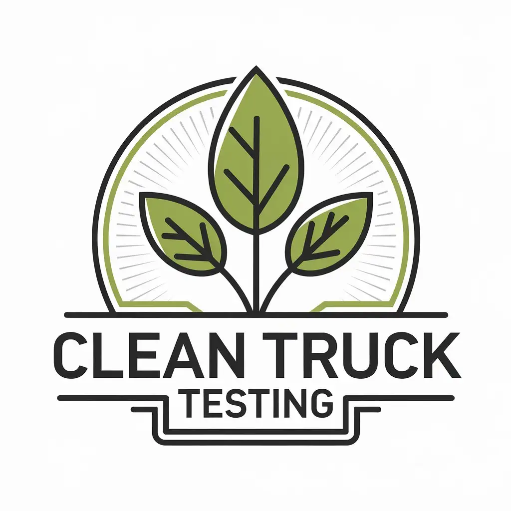 LOGO Design for Clean Truck Testing Vector Design with Three Sprouting Leaves for the Events Industry