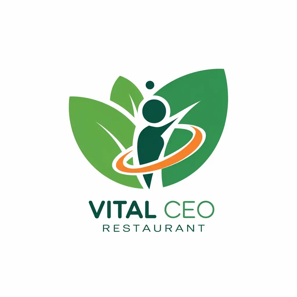 a vector logo design,with the text "vital CEO", main symbol:healthy, green, losing weight,Moderate,be used in Restaurant industry,clear background