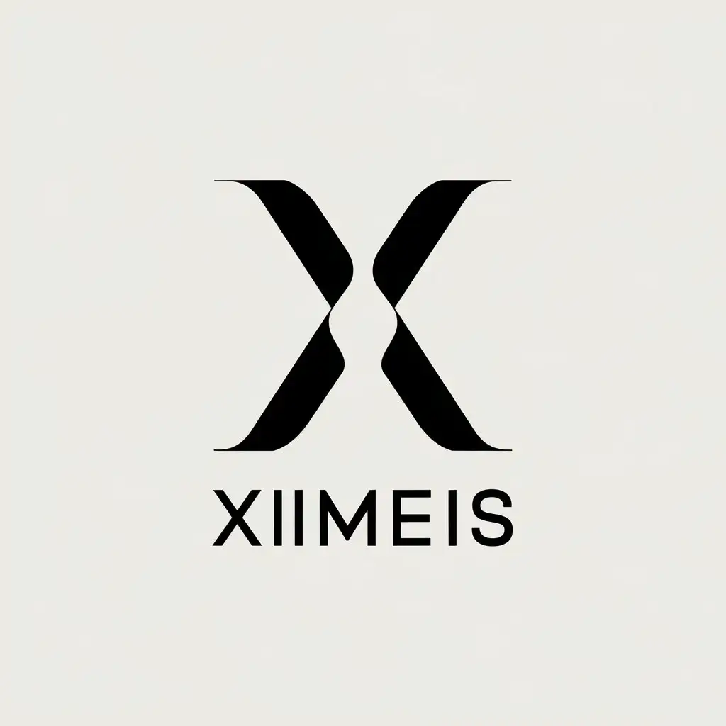 a vector logo design,with the text "Ximeis", main symbol:female body outline silhouette,Minimalistic,be used in erotic lingerie industry,clear background