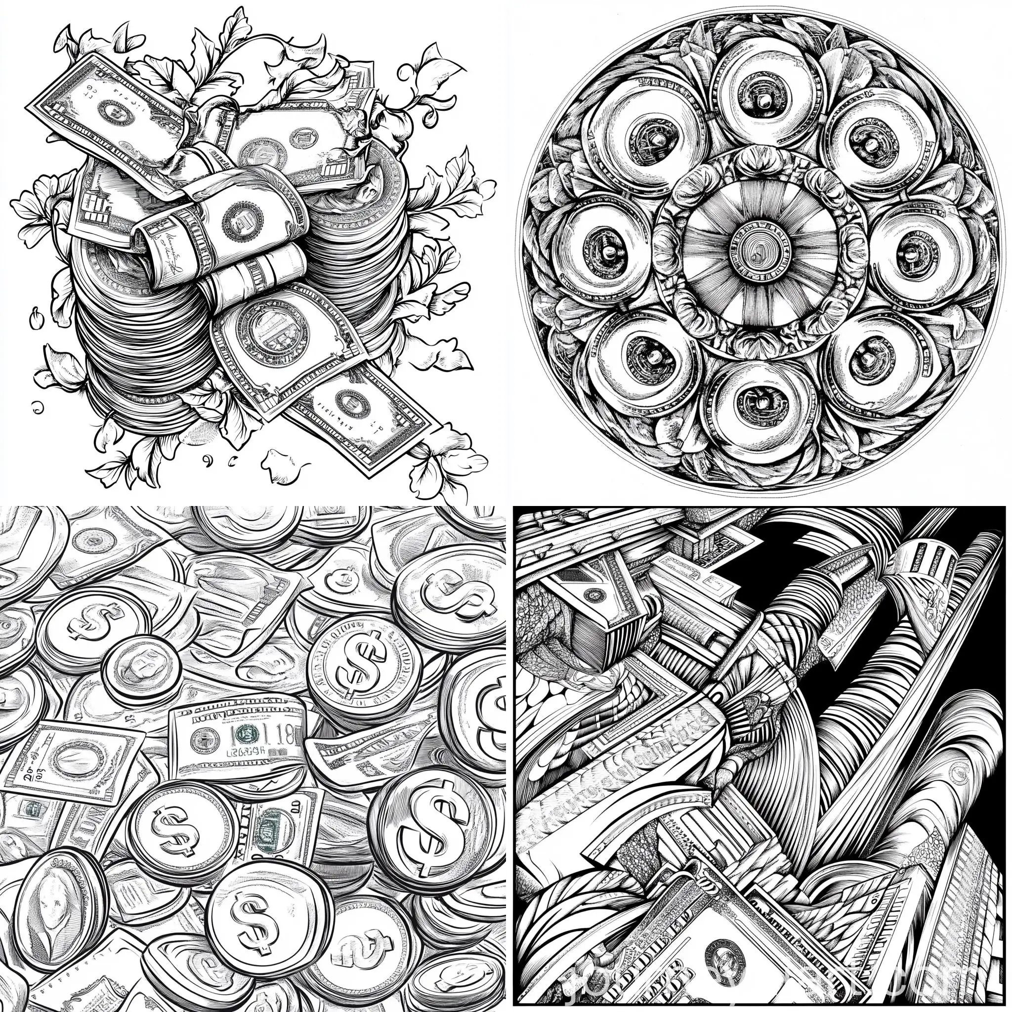 Coloring-Page-of-Money-Printable-Currency-Illustration-for-Kids-and-Adults