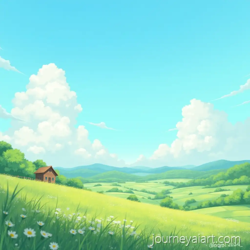 Tranquil-Anime-Countryside-Landscape-with-Fluffy-Clouds