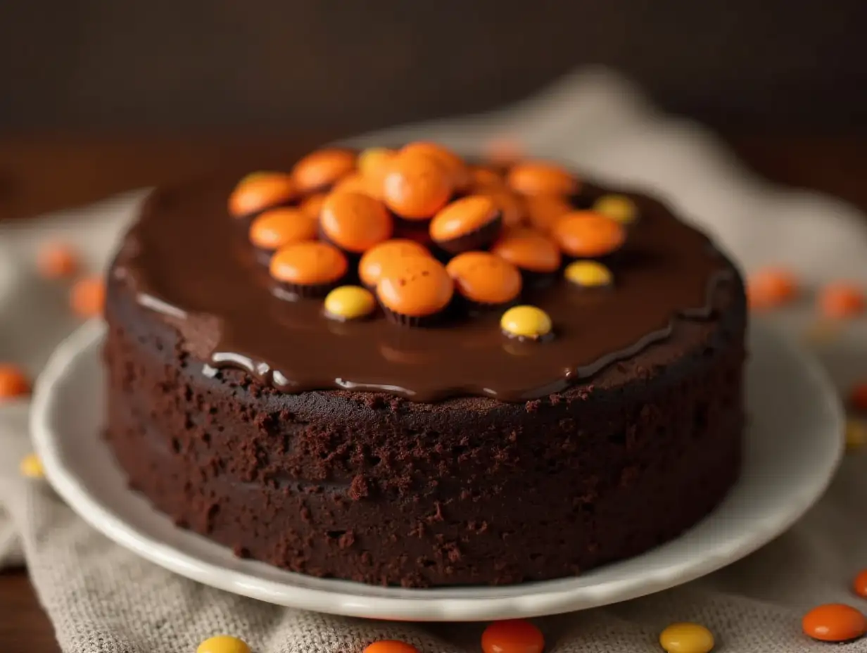 Spooky-Halloween-Chocolate-Cake-with-Colorful-Candies