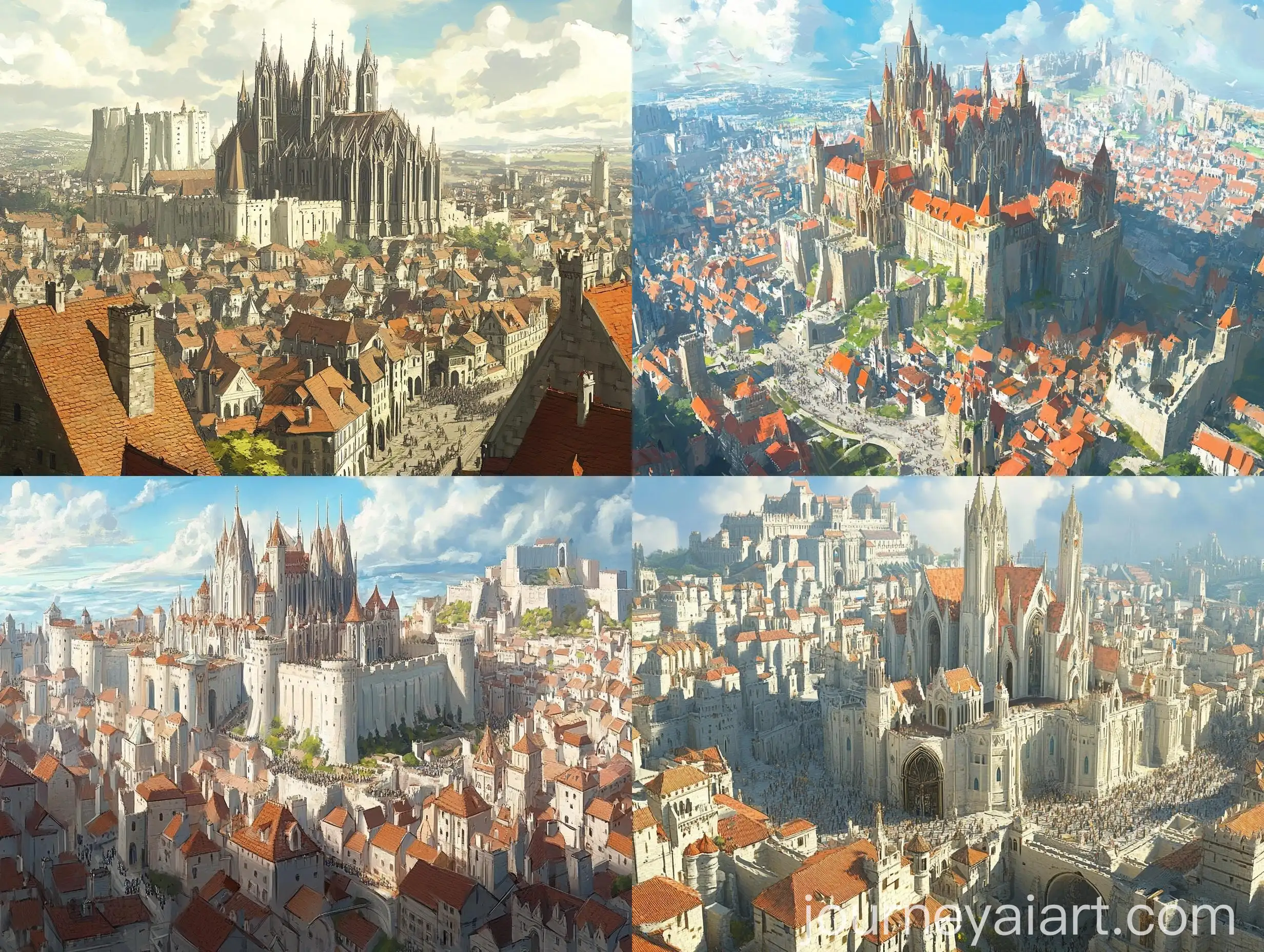 Medieval-Cityscape-with-Cathedral-and-Kings-Fortress