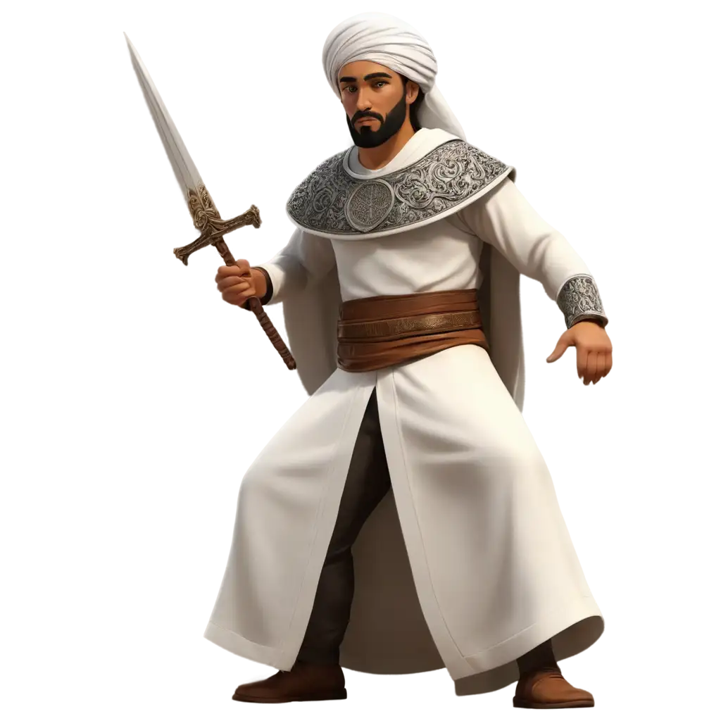 HighResolution-PNG-of-Emir-Abdelkader-in-Traditional-Algerian-Attire-for-Blender-and-Unreal-Engine