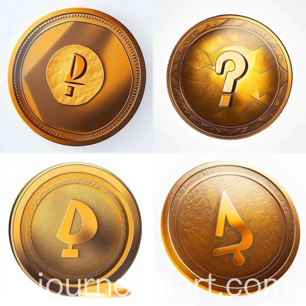 Coin-and-Question-Mark-on-White-Background