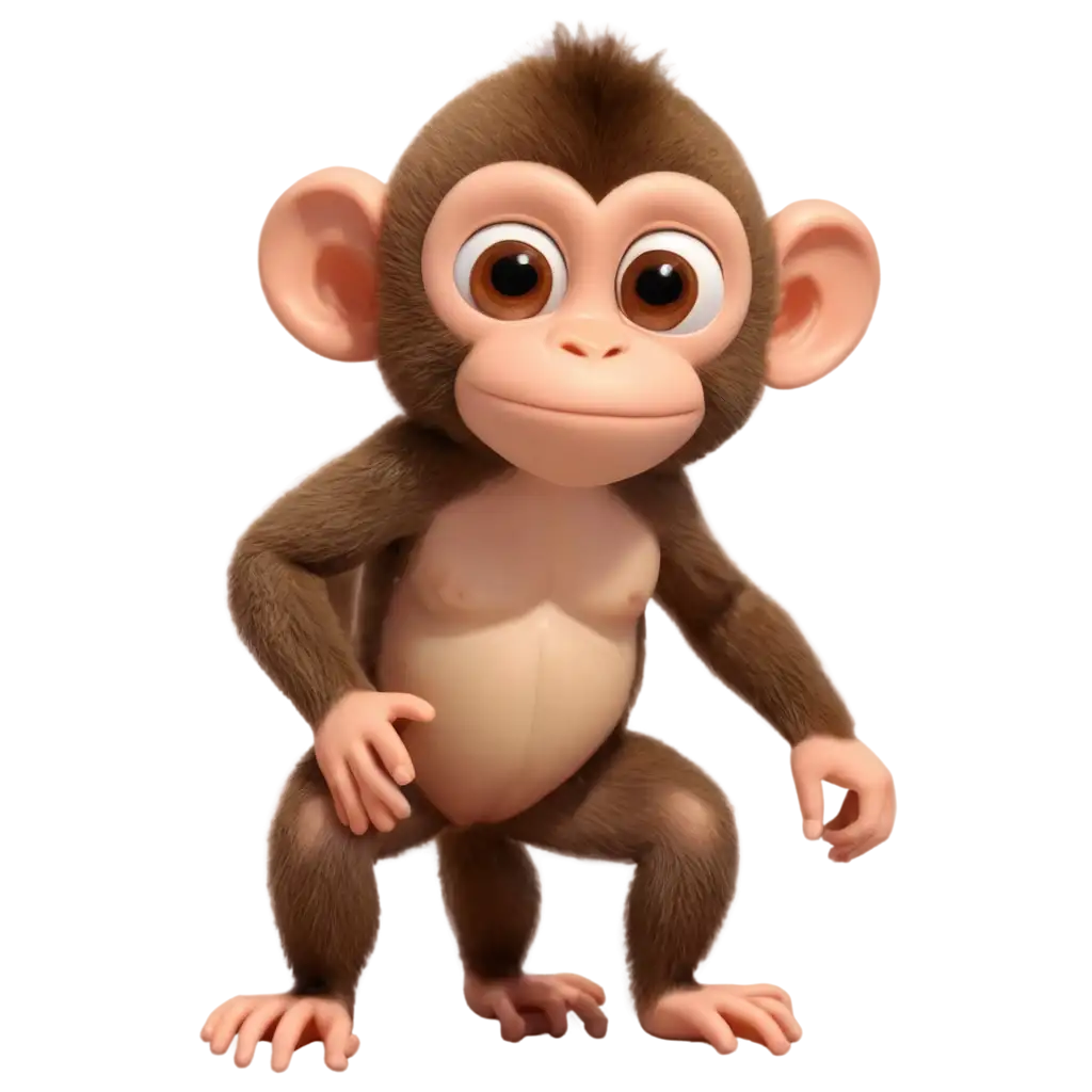 Small-Monkey-PNG-Image-HighQuality-Transparent-Design-for-Versatile-Usage