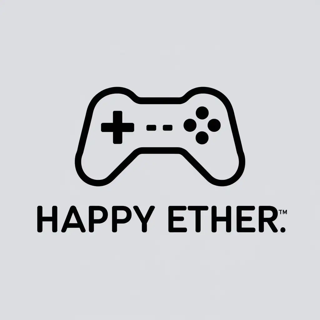 LOGO-Design-for-Happy-Ether-Game-Controller-Theme-with-Clear-Background