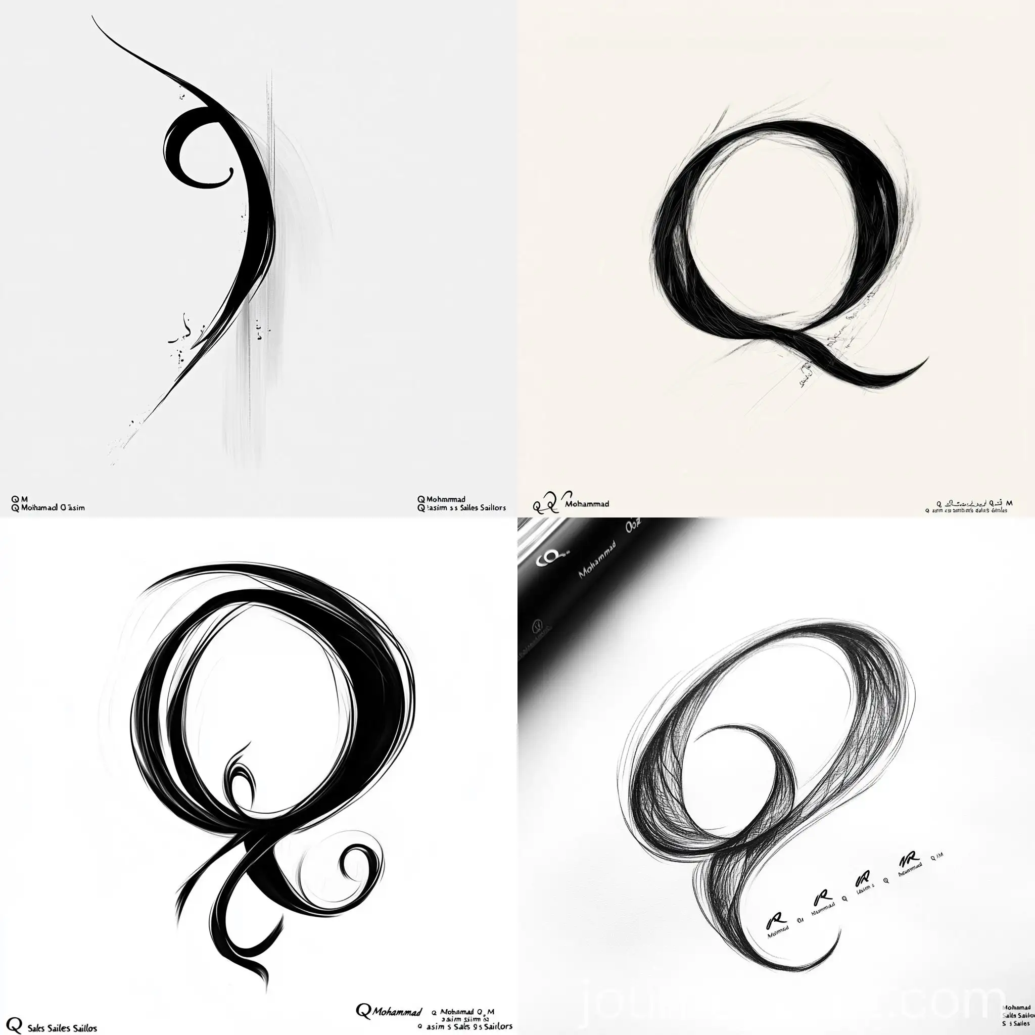 Elegant-Q-Calligraphy-with-Mohammad-Asim-Signature-and-Sail-Design