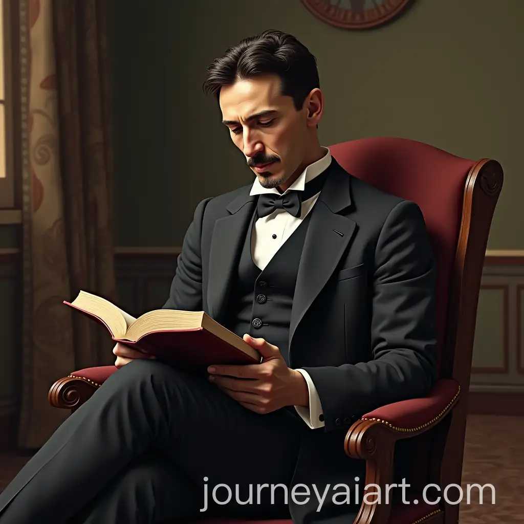 Teslas-OptimusAI-Image-Prompt-Expansion-Reading-a-Book-While-Sitting