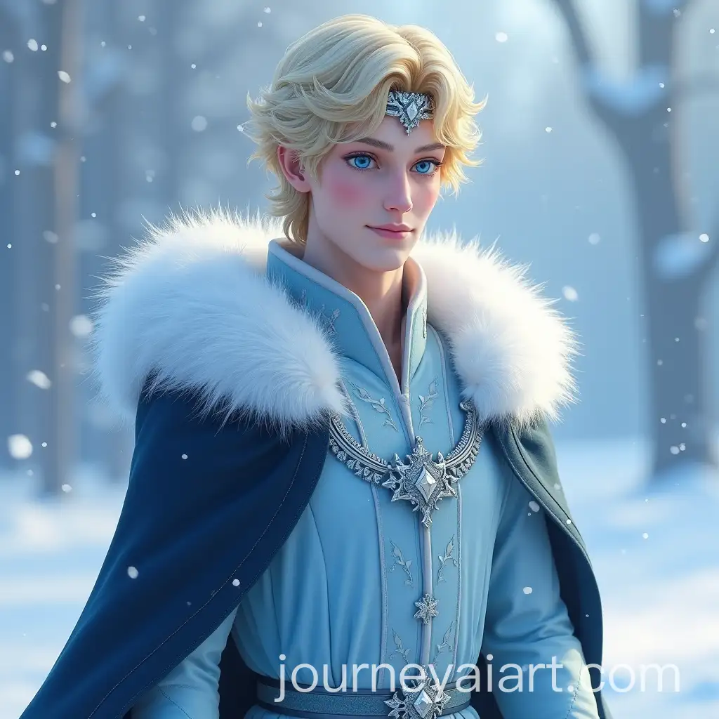 Majestic-Snow-Prince-in-Winter-Landscape-with-Silver-Diadem
