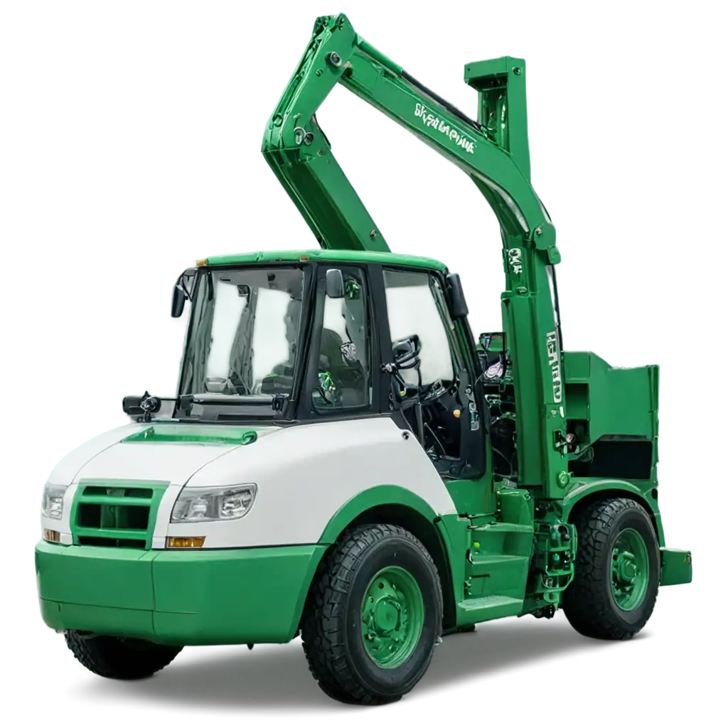 White-and-Green-Machine-PNG-with-Open-Door-and-Gray-Parcels-HighQuality-Image-for-Versatile-Use