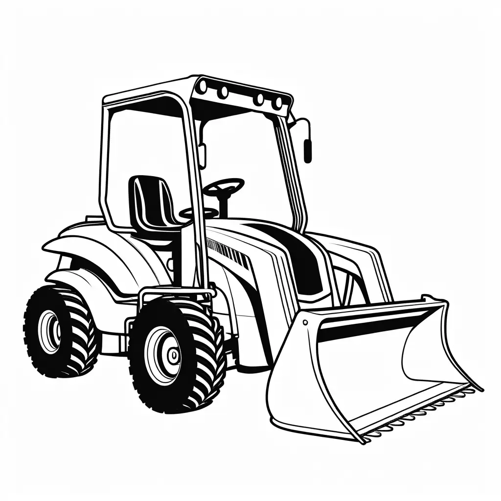 KidFriendly-RideOn-Mower-with-Digger-Scoop-Coloring-Page