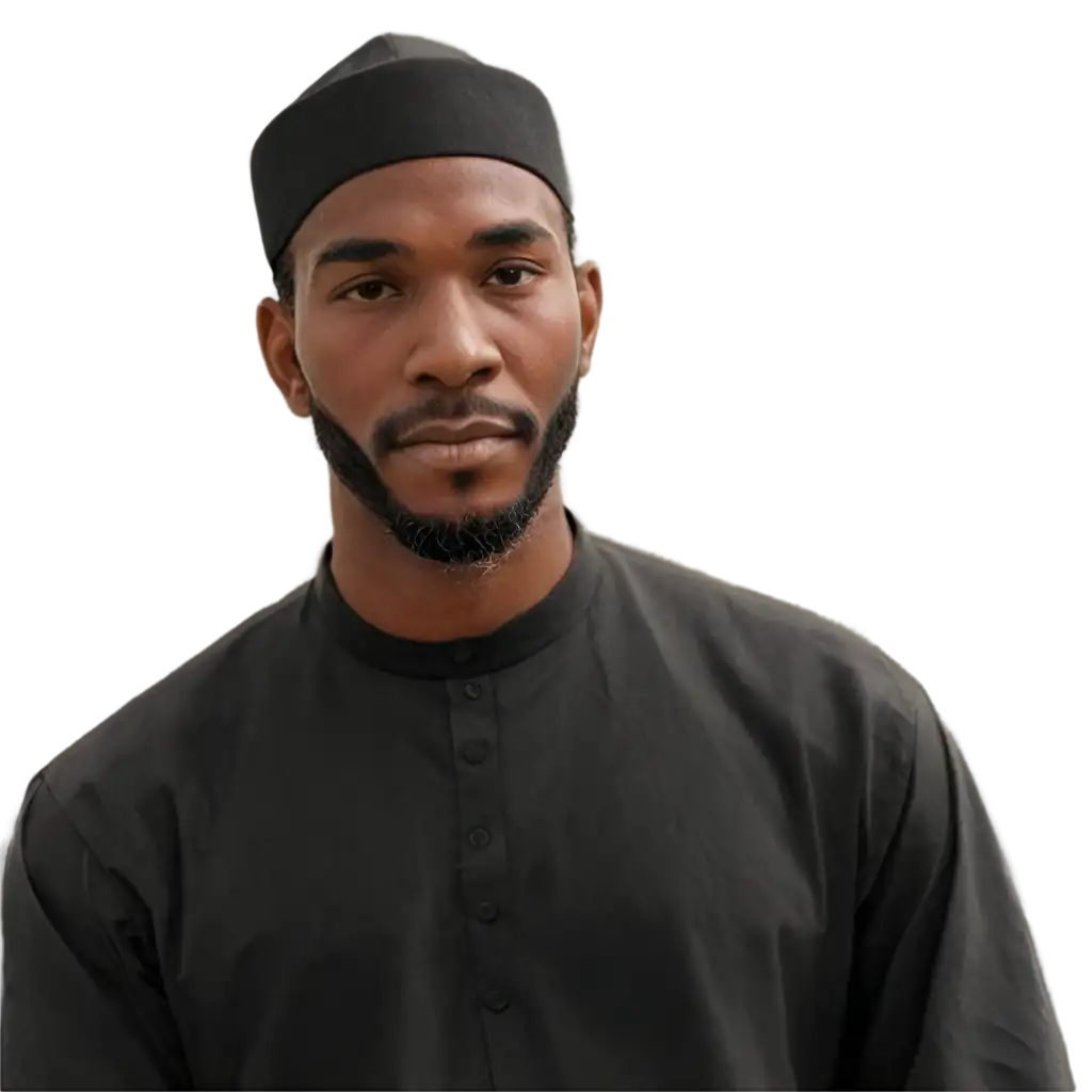 Black-Muslim-Pilgrim-PNG-Image-HighQuality-Transparent-Format-for-Versatile-Use