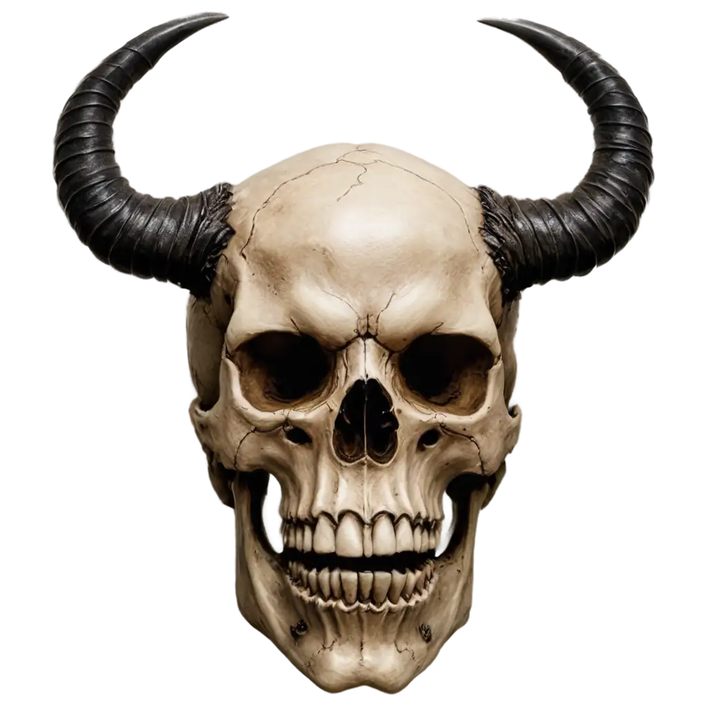 Evil-Skull-with-Horns-PNG-Image-Sinister-Art-for-Dark-Designs