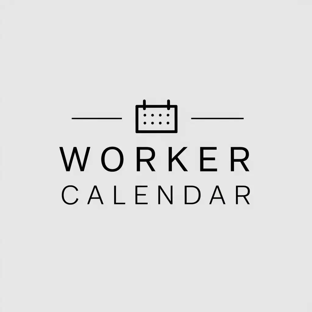 a logo design,with the text "Worker Calendar", main symbol:Calendar,Moderate,be used in Internet industry,clear background