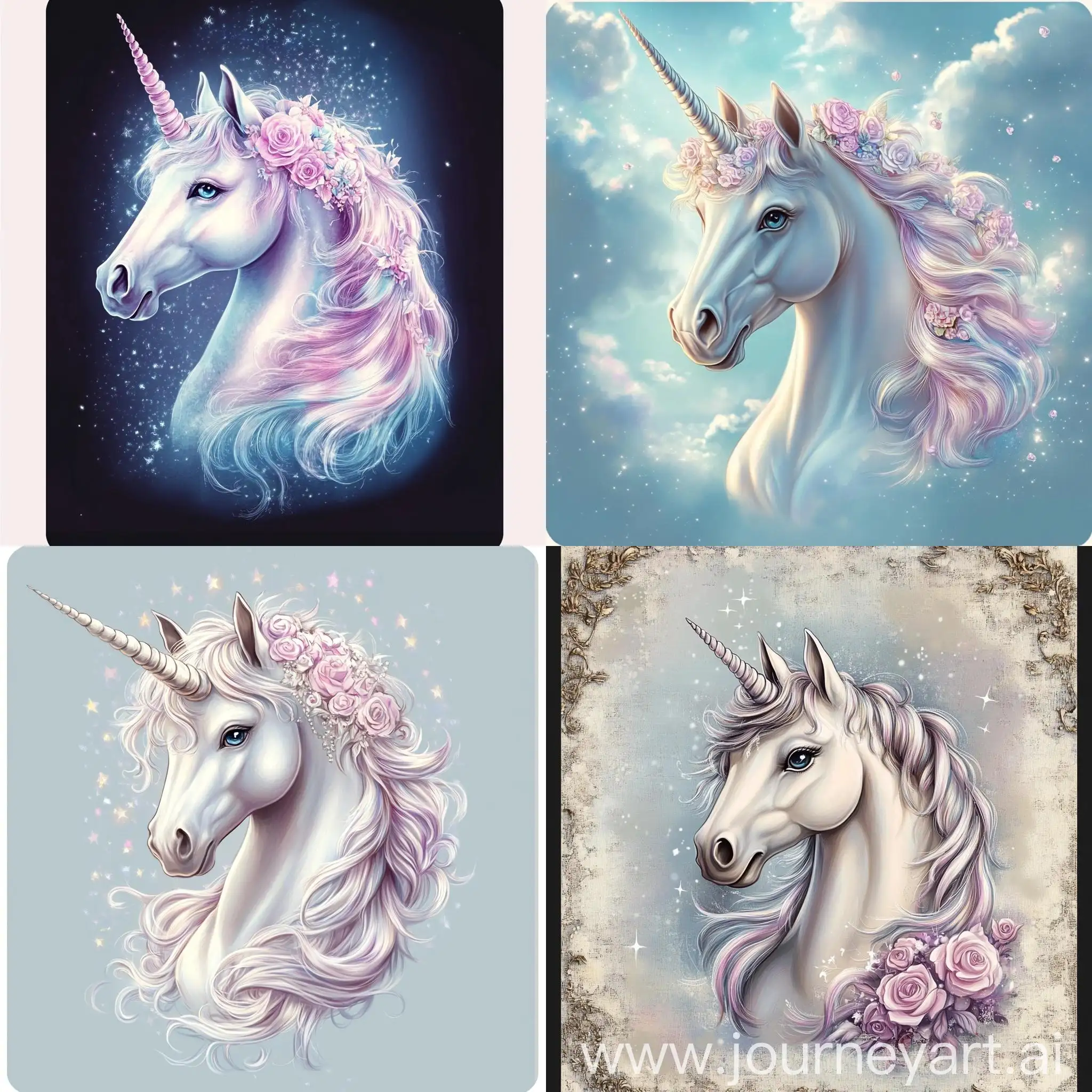 Lively-and-Charming-Unicorn-HalfBody-Portrait-with-Allure-and-Cuteness