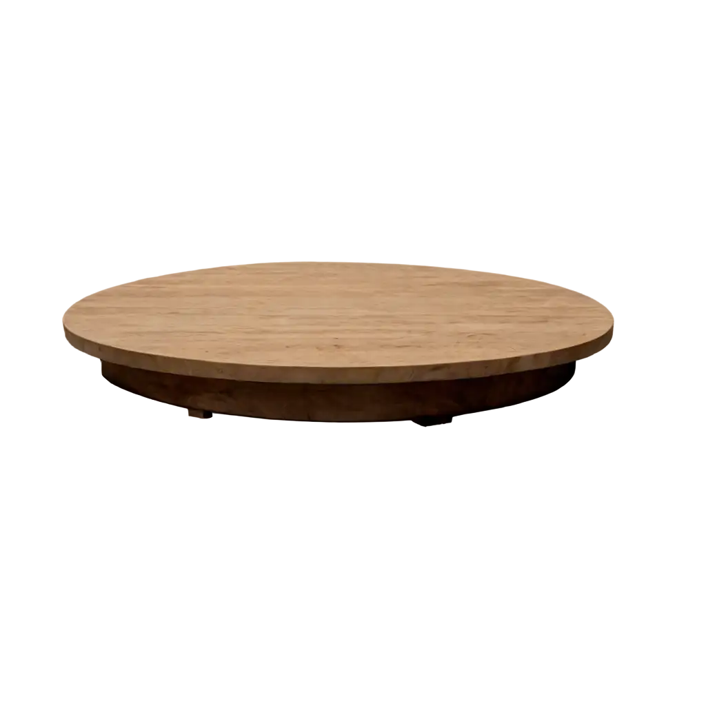 Round-Wooden-Platform-PNG-Image-Capturing-Natural-Beauty-and-Versatility