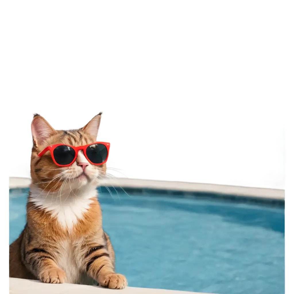 Cat-in-Swimming-Pool-with-Sunglasses-PNG-HighQuality-Image-for-Fun-and-Relaxation-Themes