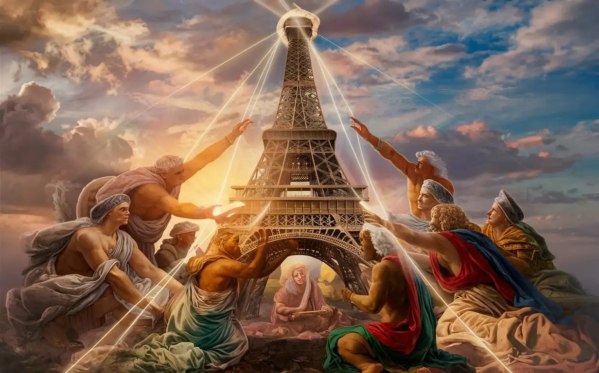 Gods-Constructing-the-Eiffel-Tower