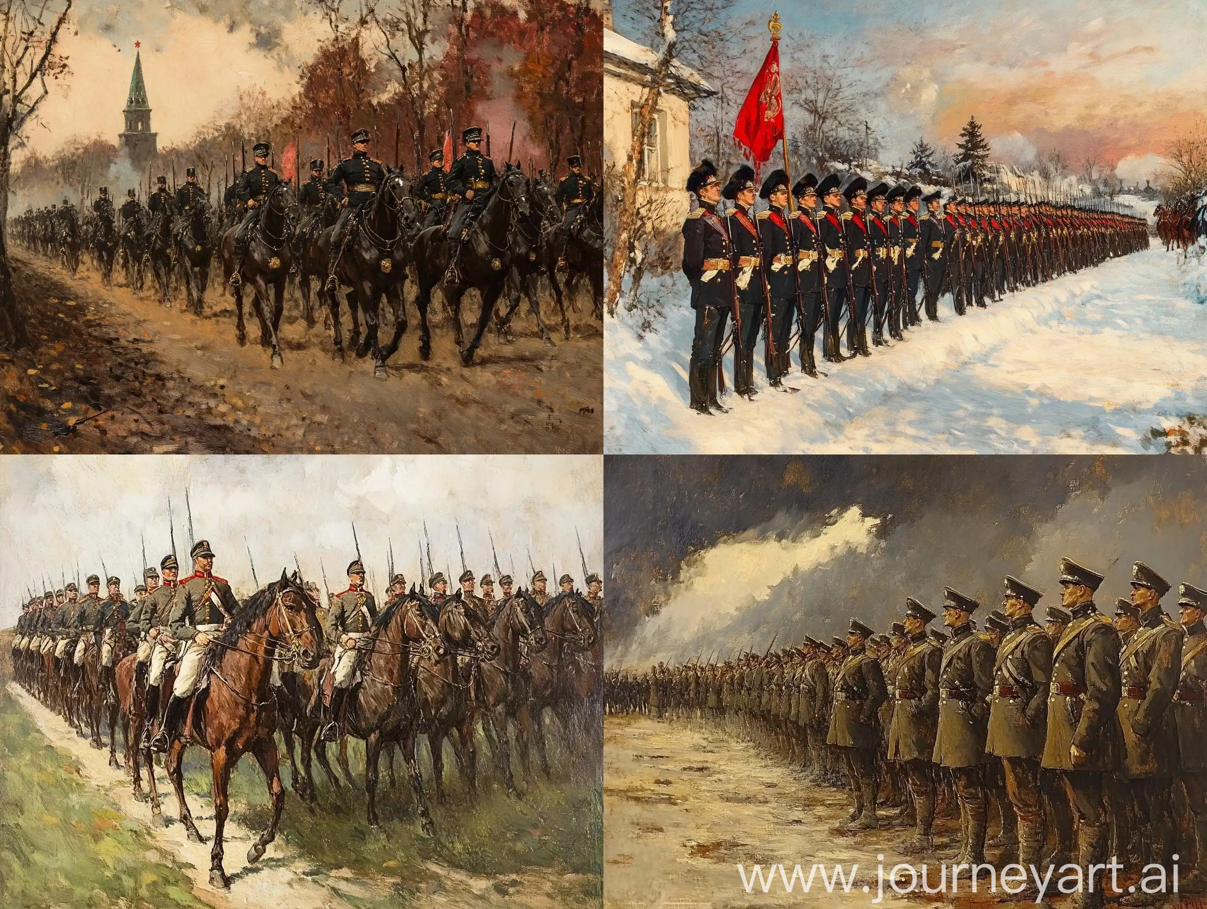 Russian-Imperial-Army-Regiment-in-Formation-Painting