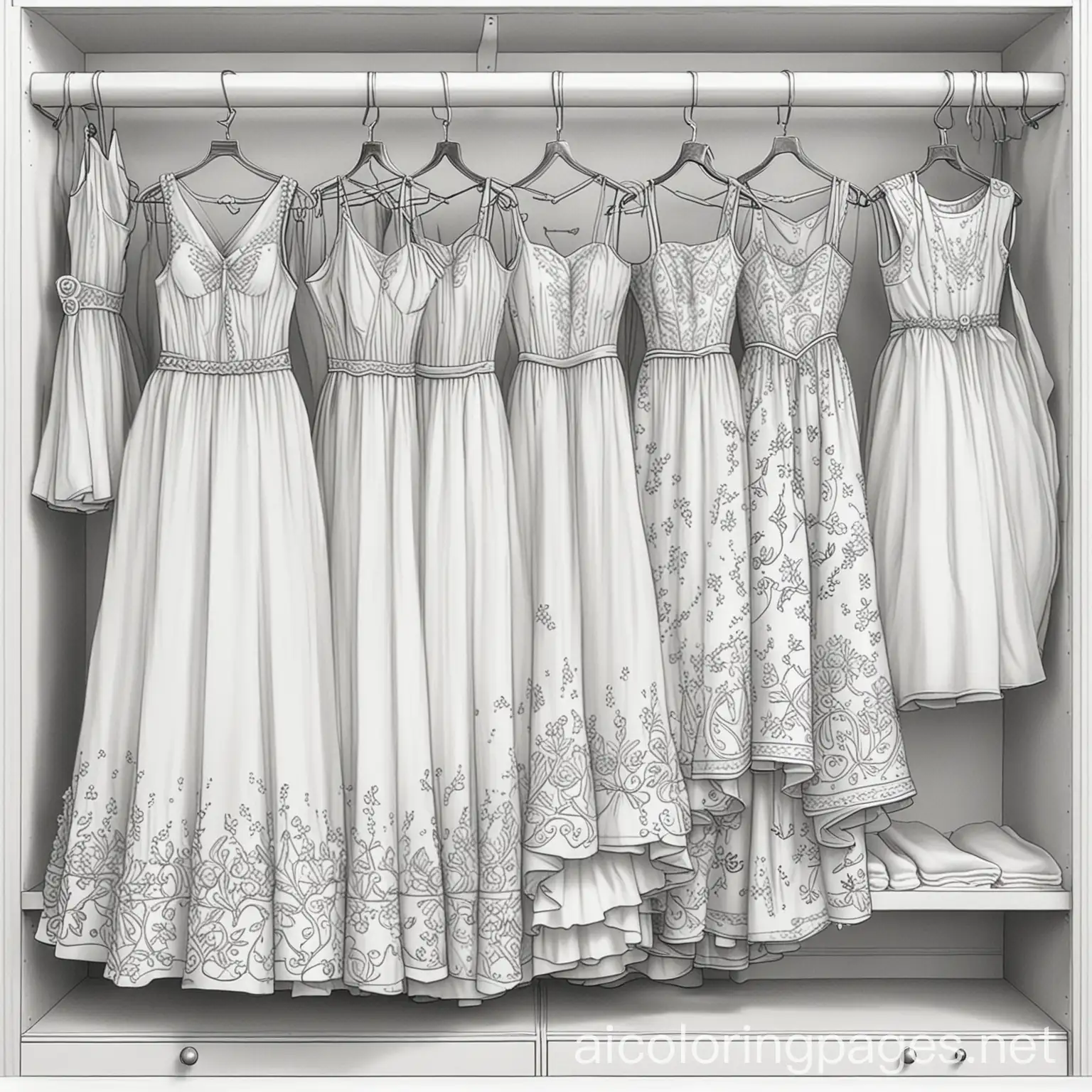 Royal-Princess-Dresses-Hanging-in-a-Grand-Closet