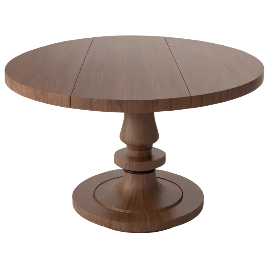 HighResolution-Wooden-Round-Table-PNG-Image-for-Photorealistic-Rendering