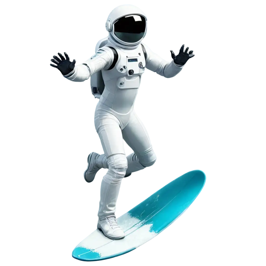 A SPACE MAN SURFING COSMIC CHAOS