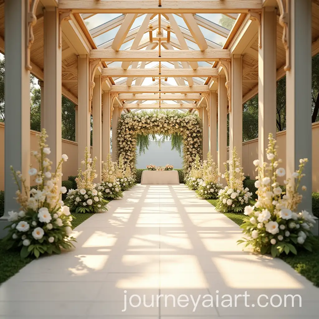 Elegant-SponsorBranded-Hallway-with-Floral-Entrance