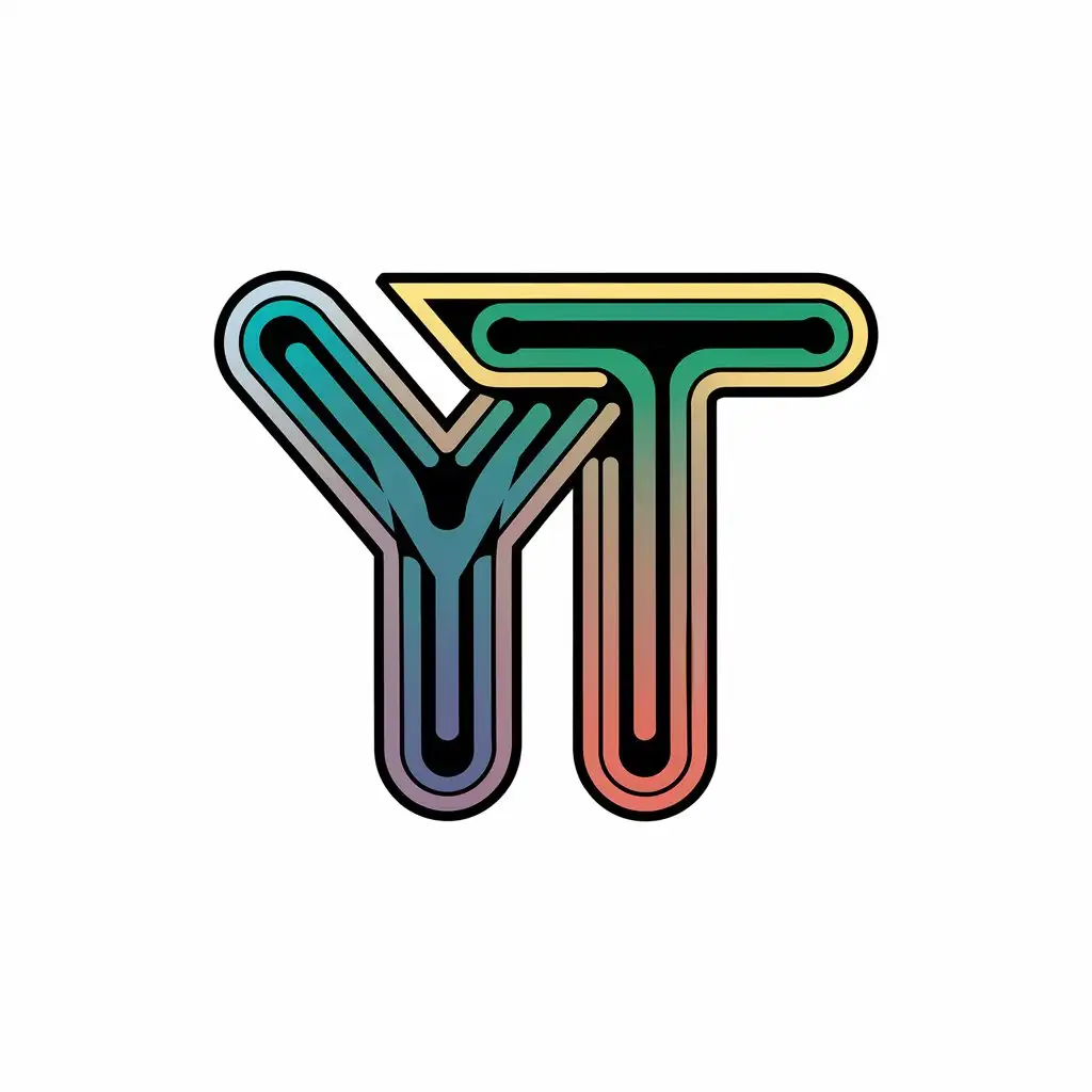 a vector logo design,with the text "YT", main symbol:YT,complex,be used in Entertainment industry,clear background