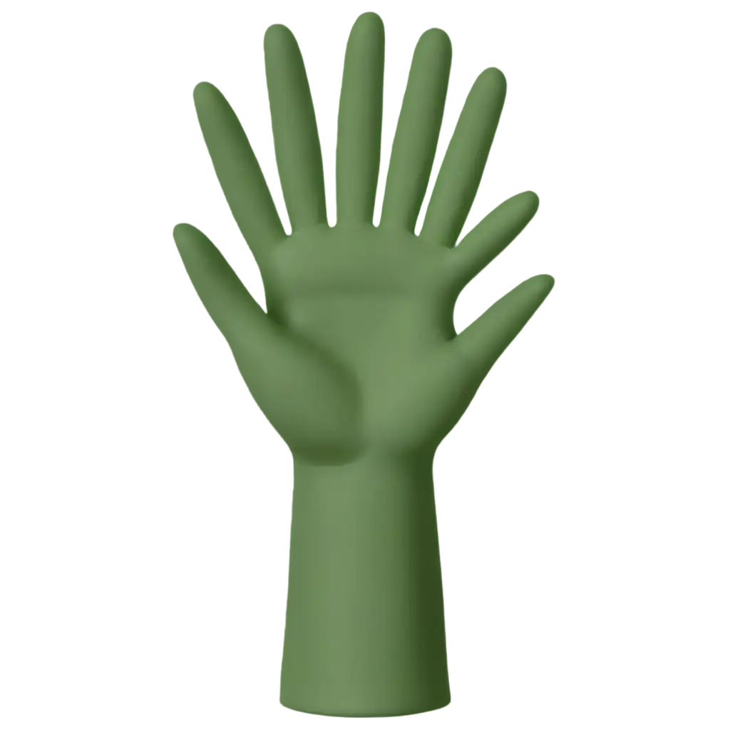 Cartoonish-Green-Hand-PNG-Playful-Finger-and-Palm-Design-for-Creative-Projects